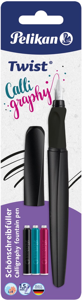 Pelikan Twist Kalligrafie Vulpen met 2 Cartridges