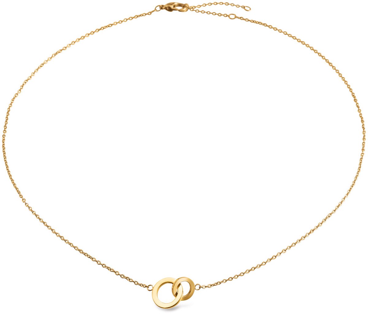 Boccia Titanium 08033-03 Dames Ketting - Collier - Sieraad - Ketting zonder hanger - Goudkleurig - Jasseron - 15 mm breed - 48 cm lang