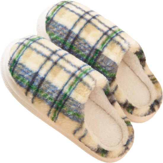 Warme Katoenen Pantoffels M Geschikt Voor  Valt 1-2 Maten Kleiner Lengte Binnenzool Retro Geruite I 33430403