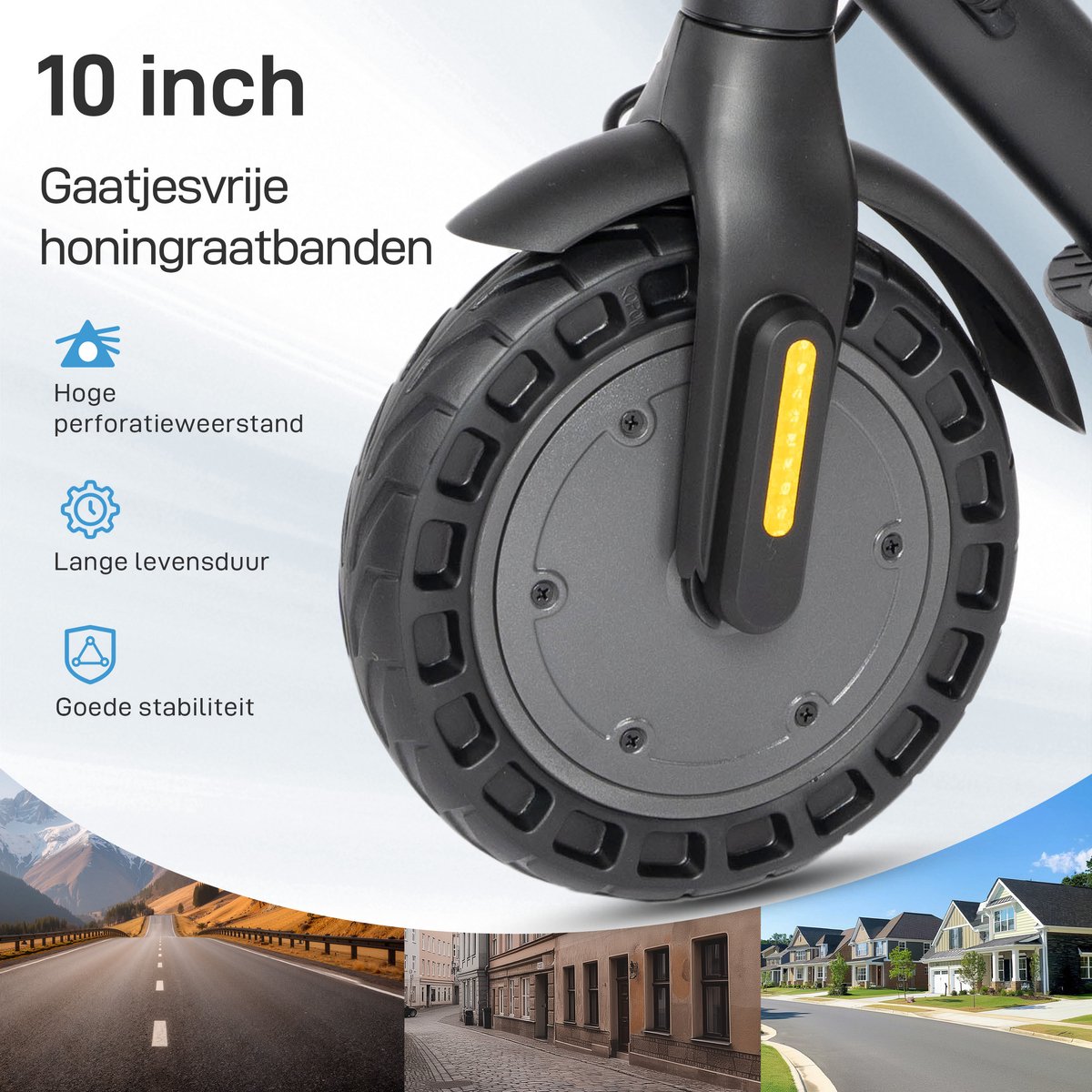 Elektrische step LEAWIN E5PRO 500W motor, 30 km bereik, 10” anti-lek banden, schijfrem & V-rem, opvouwbaar - Afbeelding 4
