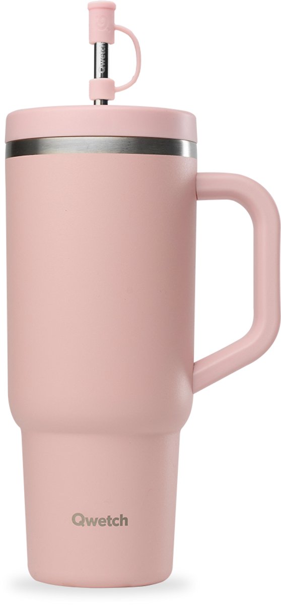 Qwetch - Isothermische Travel Cup - Pastel Roze- 900ml