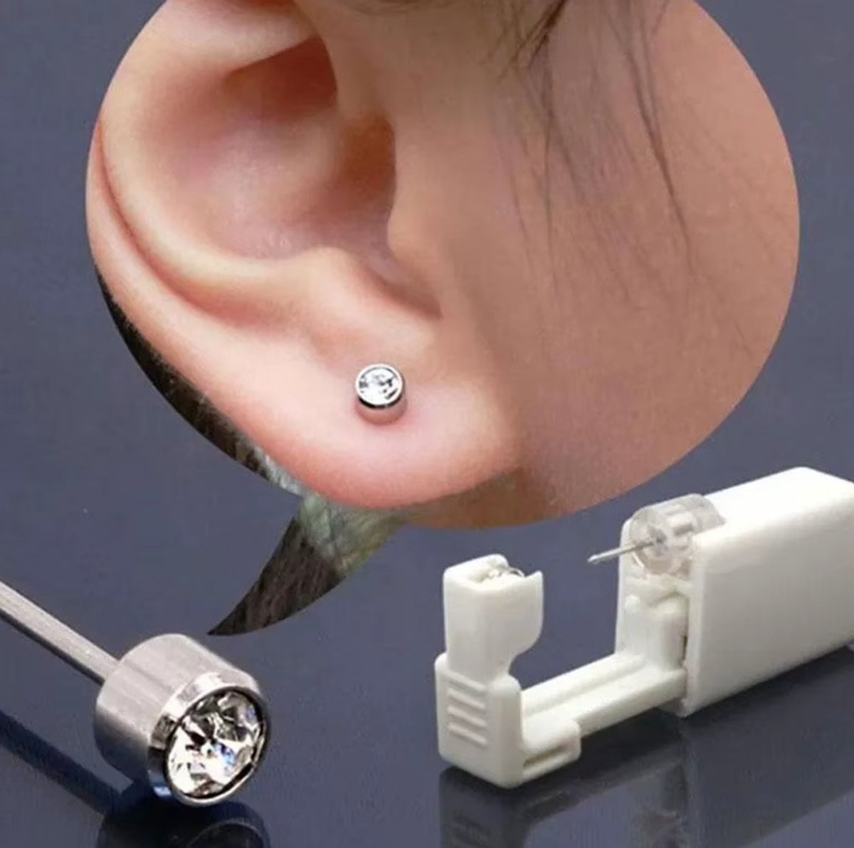 Actie4you® - Piercing gun - Oorbel Pistool – Oor gaatjes maken - Neuspiercing Pistool - Oorbel Prikken - Gaatjes Prikken - 1 Stuk