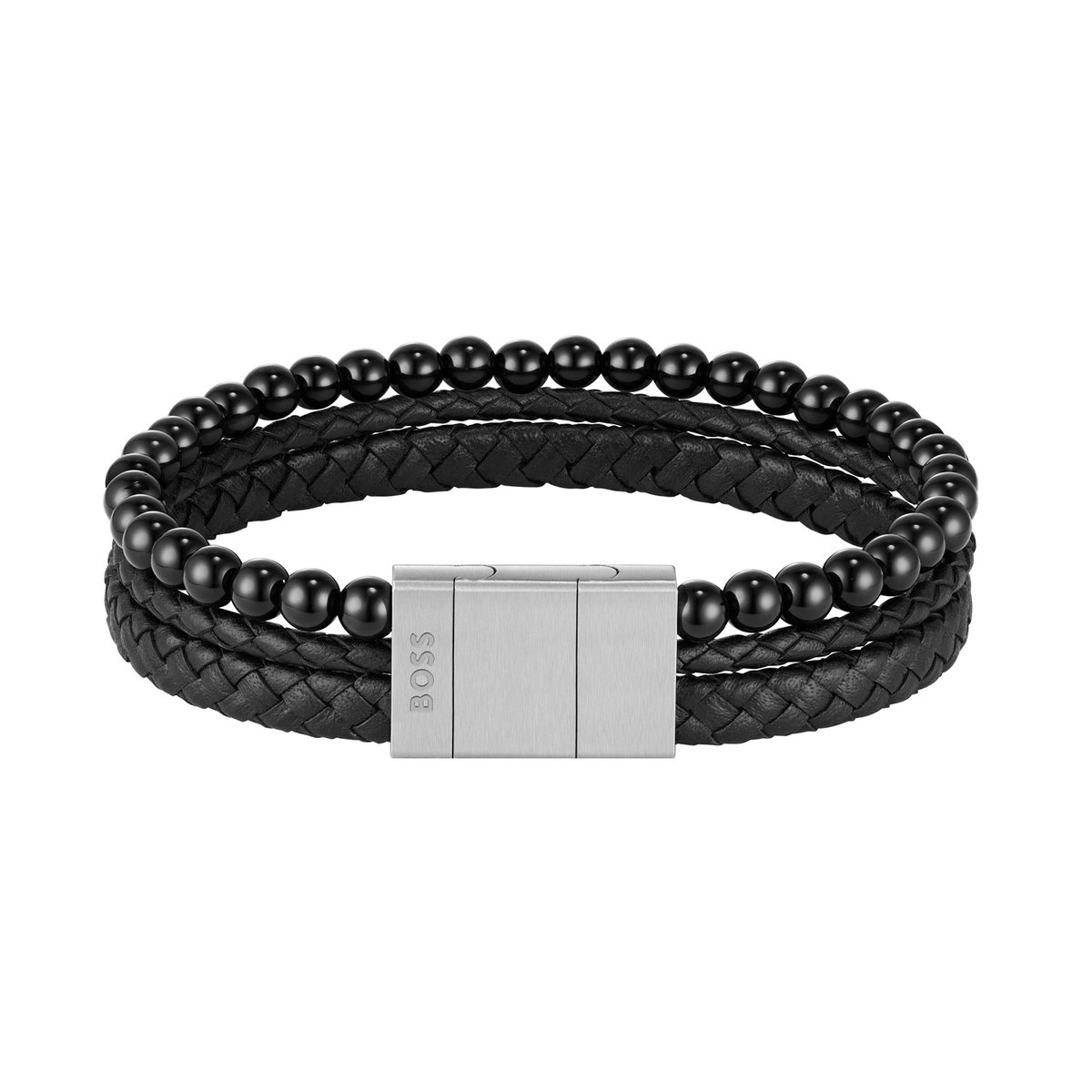 BOSS HBJ1580786 Heren Armband - Leren armband