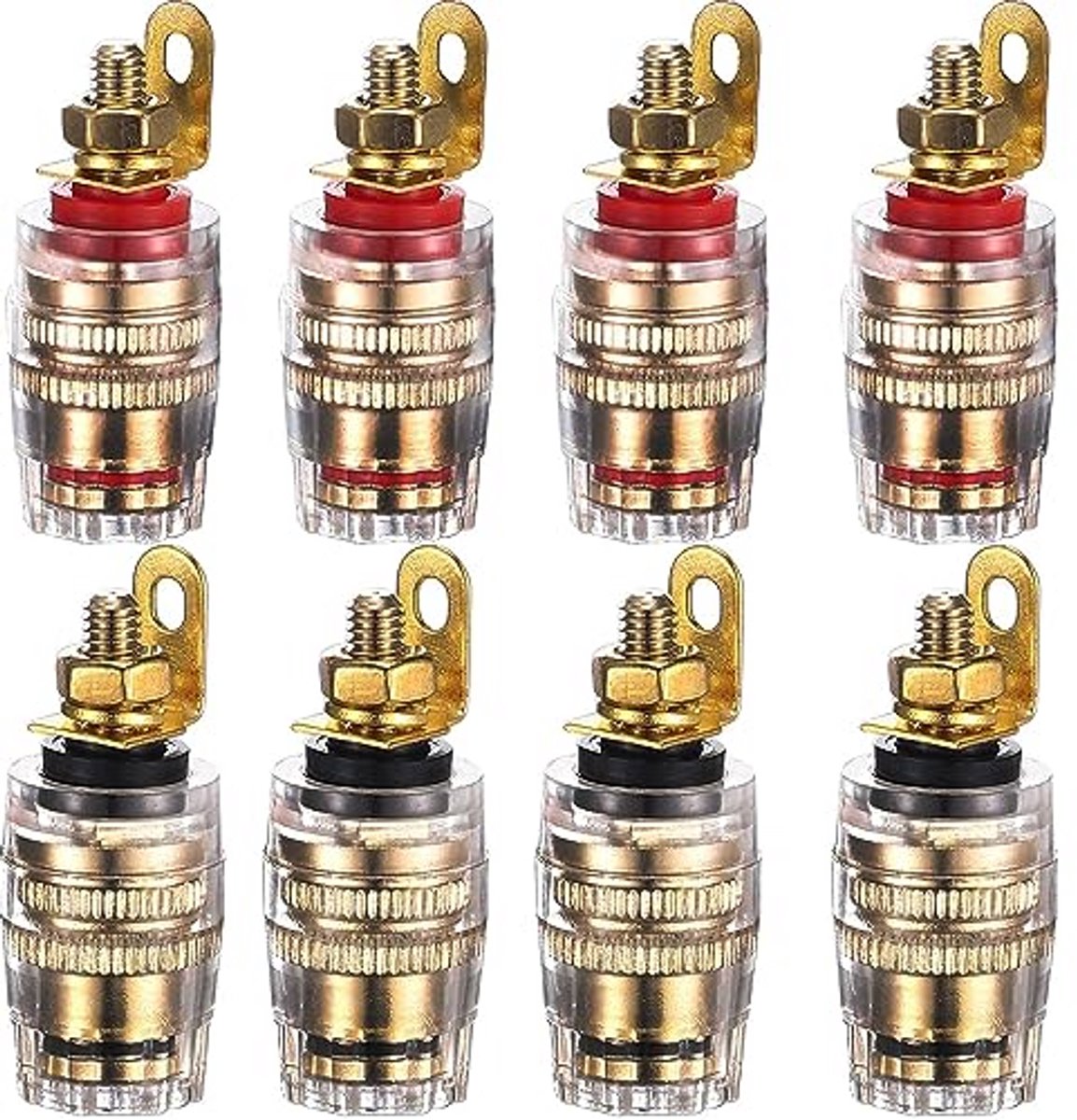 8 Stuks Speaker Terminal Binding Post Banaan Plug Socket Connector 4mm