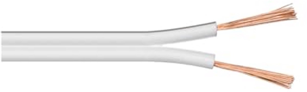 Luidsprekerkabel 2 x 0,5 mm² - Koperen Audiokabel per Meter - Subwooferkabel 25 m