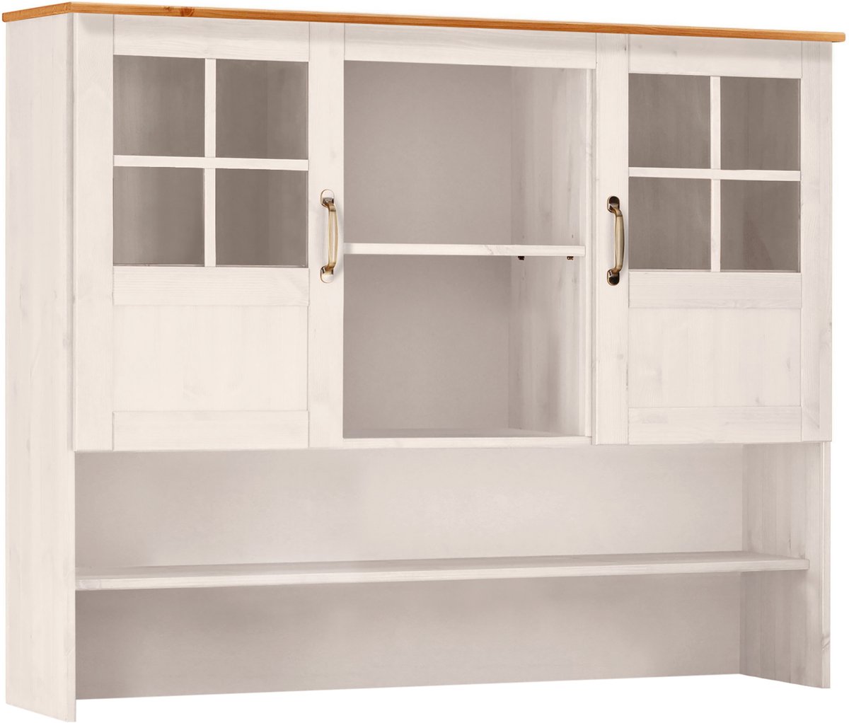 Alby-Hutch - 2 Glasdeuren - Wit Grenen