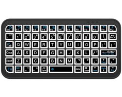 Draadloos Bluetooth-toetsenbord compatibel met tablets, telefoons en laptops - draagbaar toetsenbord met kleurenachtergrondverlichting