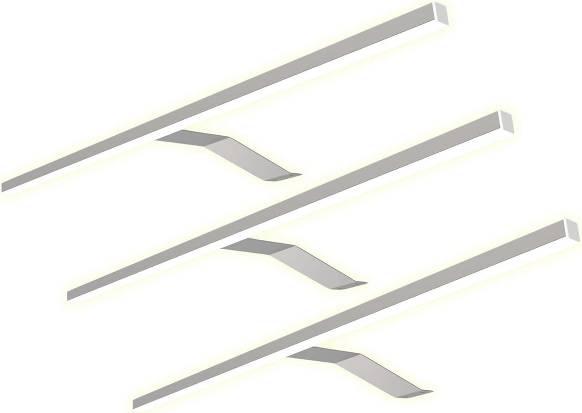 LED Opbouwlamp voor Kasten Verlichting - Set van 3 Warm Wit 600mm