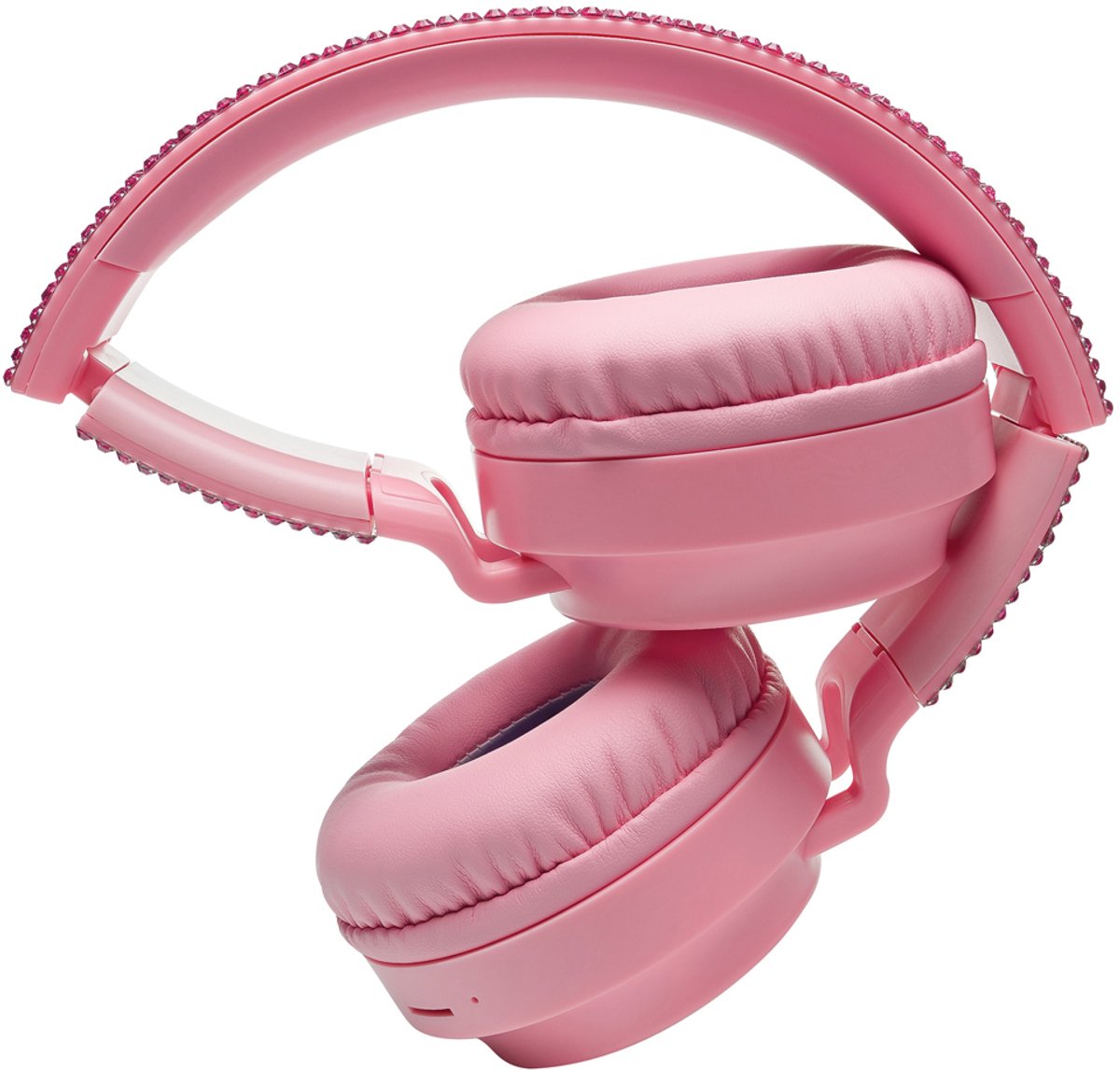 3D Pink Strass design Bluetooth® en bedrade opvouwbare hoofdtelefoon met veilige volumebegrenzing