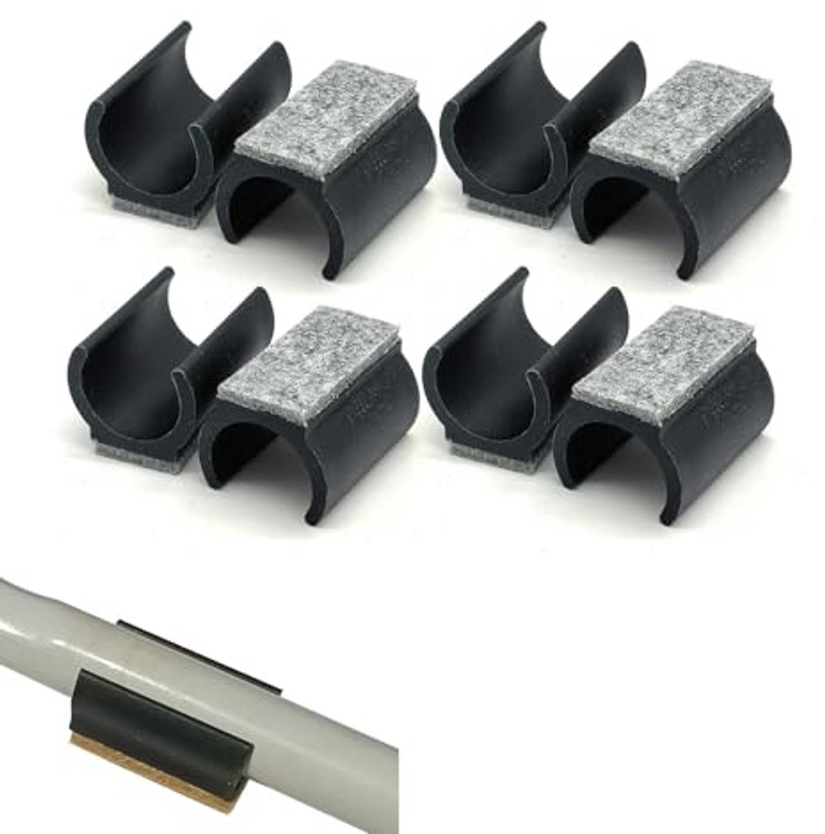 Stoelglijders met Vilt en Kegels - 22 mm - 8 Stuks voor Vloerbescherming en Geluidsvermindering