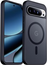 Coque Casemania pour Google Pixel 10 Pro - Zwart - Coque arrière mate renforcée - Compatible MagSafe - Compatible Pixelsnap