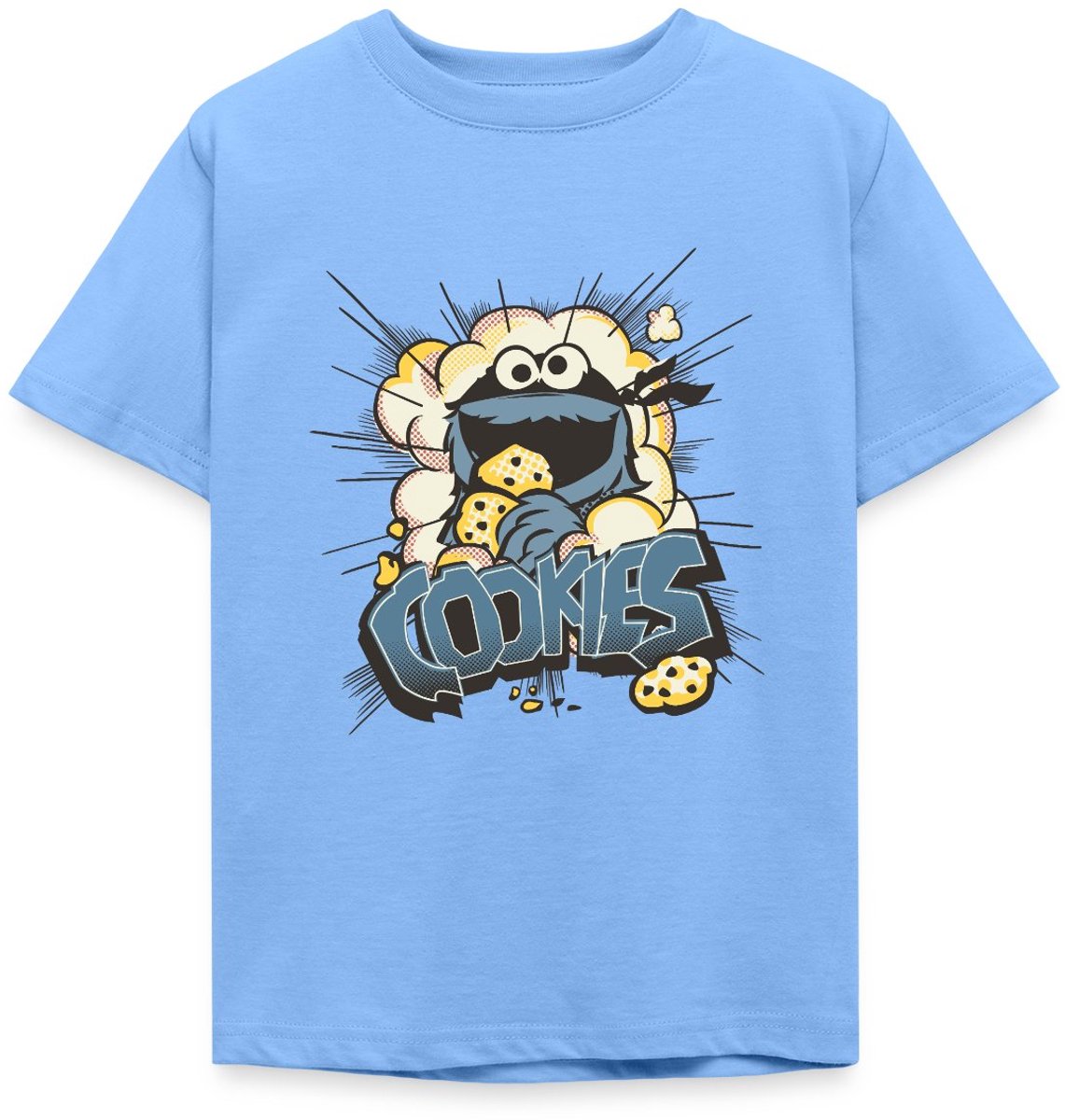 Sesamstraat Koekiemonster En Koekjes T-Shirt Kinderen
