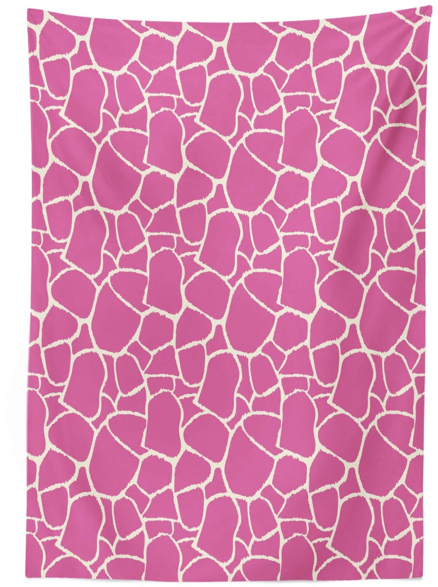 ABAKUHAUS Tafelkleed 140x240 – Satinmix, Wit-Roze, Machinewasbaar