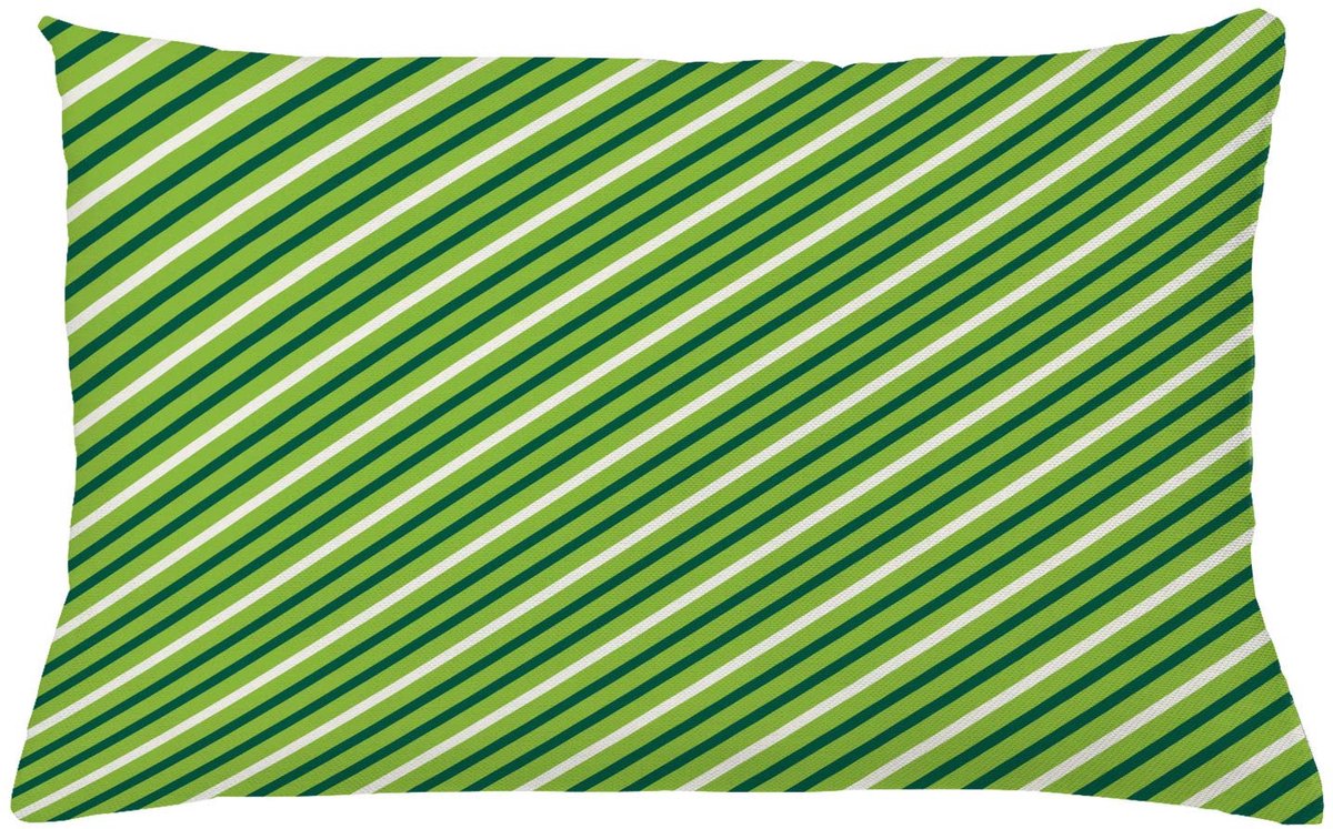 ABAKUHAUS Geometrische Kussenhoes – Dubbelzijdig – 65×40 cm – Multicolor Lindgrün