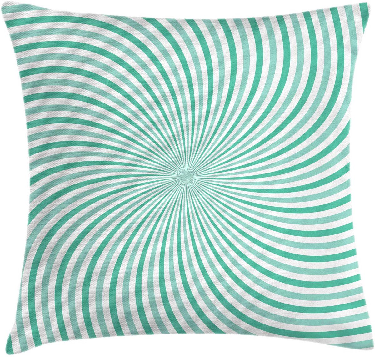 ABAKUHAUS Kussenhoes – Twisting gestreept Whirlpool-patroon – 50x50 cm – Mintgroen/Seafoam, dubbelzijdig