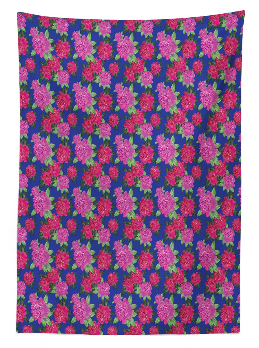 ABAKUHAUS Tafelkleed – Bloemen 140x240 cm – Satijnmix, Meerkleurig