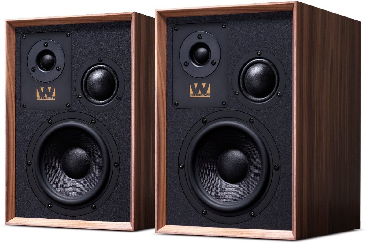 Wharfedale Super Denton Boekenplank Speakers - 3-weg Ontwerp - 6,5” Kevlar-Woofer - Rijk En Gedetailleerd Geluid - Walnoot