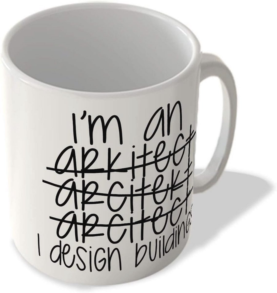 Mok voor Architecten - Ontwerp Gebouwen - Keramiek 11fl.oz.