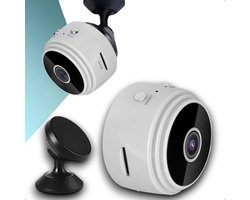 Tech Essentials Mini Verborgen Spy Camera - 1080P - Met WiFi APP - Micro Geheime Beveiligingscamera - Binnenhuis - Spionage - afluisterapparatuur - Wit