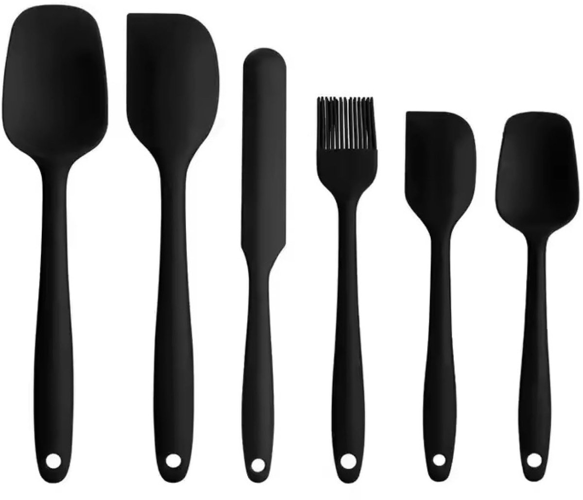 Unyqoos® Zesdelige siliconen spatelset voor veelzijdig koken en bakken