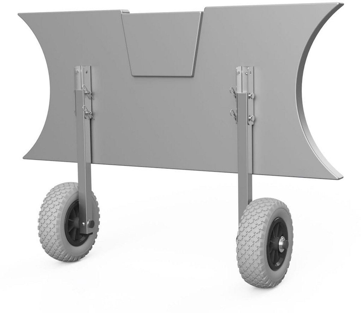Opvouwbare strandwielen voor rubberboot transport - Roestvrij staal, lekvrij en onderhoudsvrij