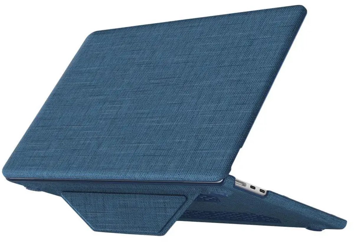Eisenz Laptop Ultimate Hard Case - Macbook AIR 13 2018/2020 (A2337 M1 A2179 A1932) Laptop BumperCase TPU + Jeans Model - Navy