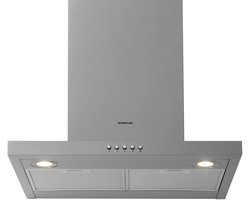 Inventum AKB6005RVS platte wandschouw afzuigkap 60 cm - Afzuigcapaciteit 630 m3/h - Geschikt voor open keuken - 3 standen - Ledspots - Luchtafvoer en recirculatie - RVS