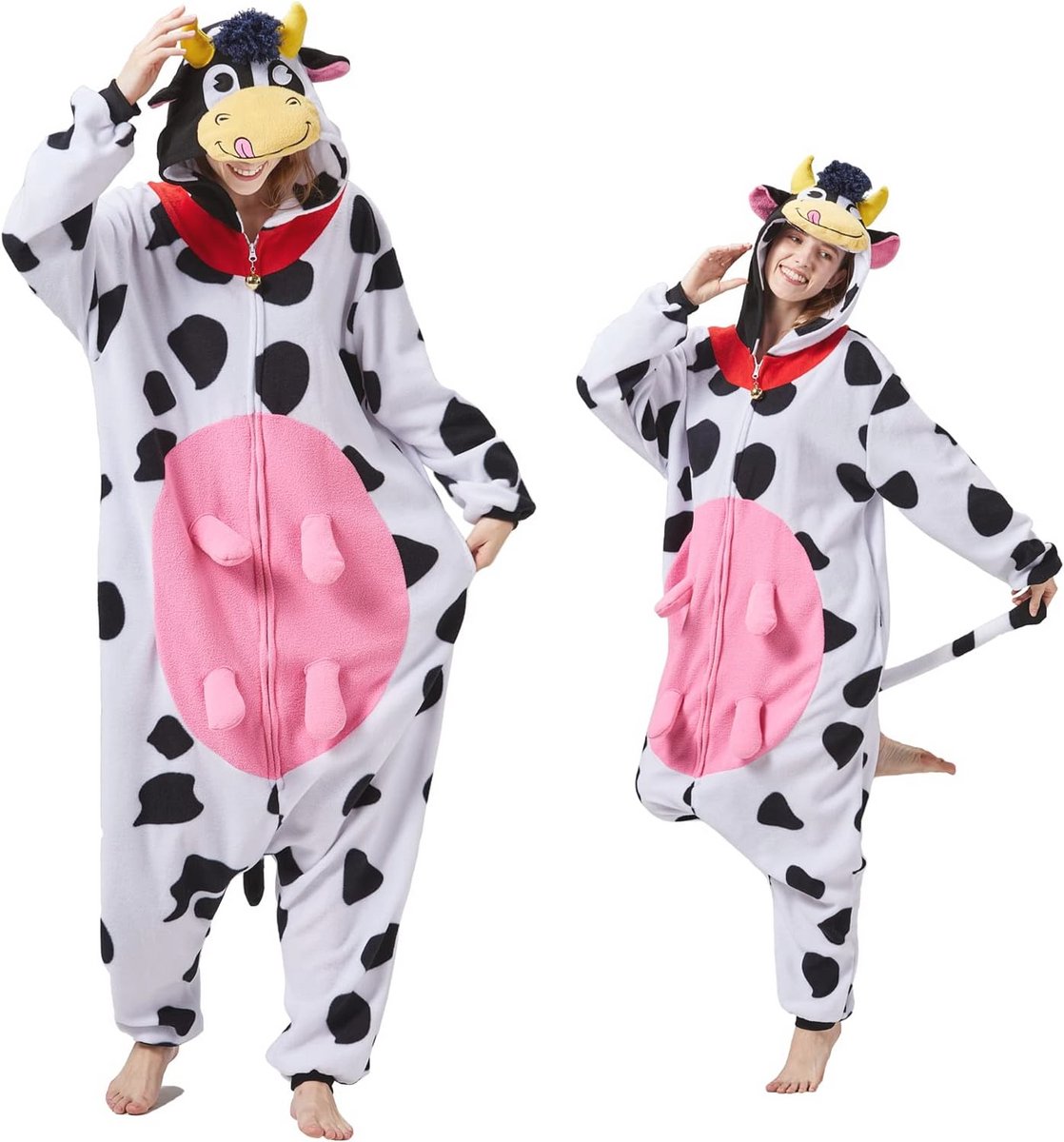 Unisex Koe Pyjama Onesie voor Volwassenen - Perfect voor Feestdagen en Comfortabele Avonden