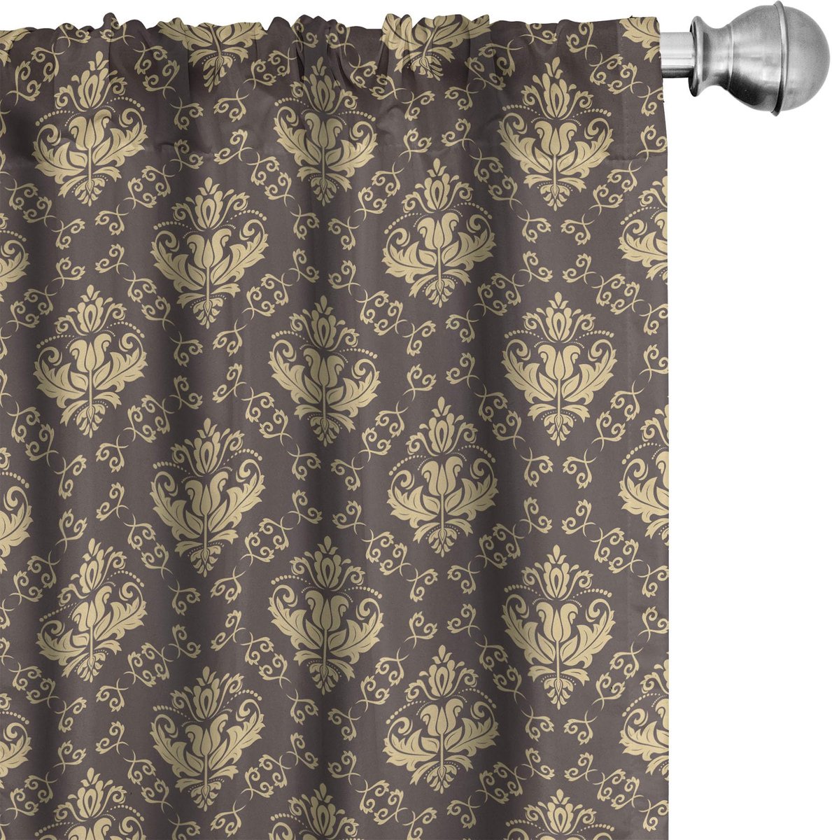 ABAKUHAUS 2x Voorhangen 75x245 cm – Mikrofaser, halfdonkerend Warm Taupe Kamel