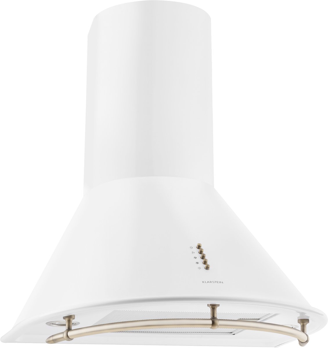 Klarstein Lumio Neo retro-afzuigkap - 60 cm 610m³/h klasse A - rvs wit