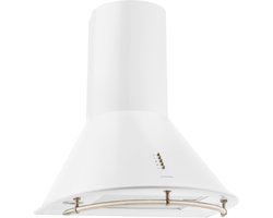 Klarstein Afzuigkap Lumio Neo - retro , wandmontage, 60 cm breed, energie-efficiëntieklasse B, afvoer/recirculatie, 3 vermogensniveaus, max. afzuigcapaciteit: 614 m³/h, roestvrij staal, wit - 75 cm - voor Keuken - Vetfilter RVS - Zwart