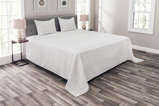 ABAKUHAUS Tovaglia Rettangolare Con Geco E Fiori Chevron - 140x170 Cm - Grigio Chiaro - 4