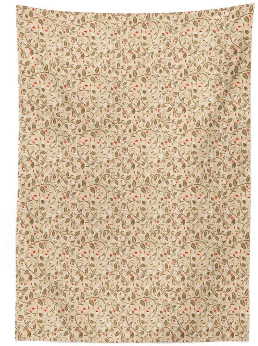 ABAKUHAUS Tafelkleed 140x170 cm – Satijn, Wasbaar, Binnen/buiten – Beige