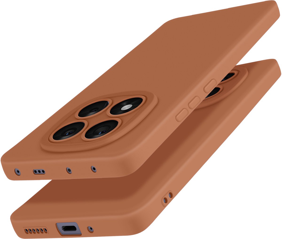 Avizar Hoesje voor Redmi Note 14 Pro en 14 Pro Plus Silicone Camera Beschermd, Bruin