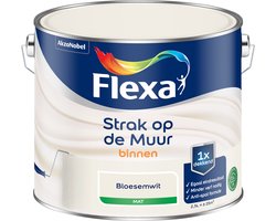 Flexa - Strak op de Muur Binnen Muurverf Mat - Bloesemwit - 2.5 L