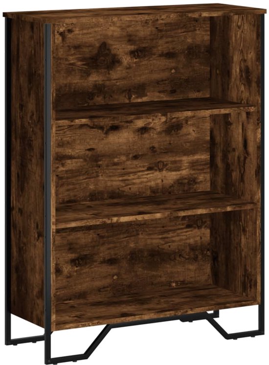 vidaXL Boekenkast 45x24x160 cm bewerkt hout grijs sonoma eikenkleurig, boekenschap, kamerscherm, opbergkast, boekenstandaard, kast, ruimteverdeler
