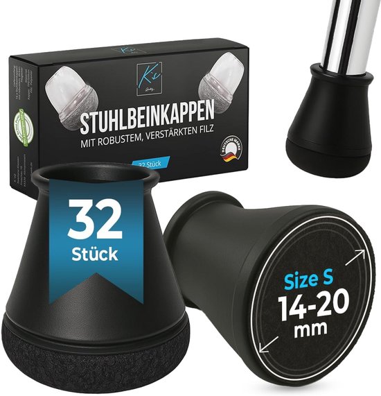 QUARKZMAN 4 vierkante stoelpootdoppen van pvc, 60 mm x 60 mm, OD voor meubels, zwart, pads voor tafels, tafels, tuin, kast, bed, meubels