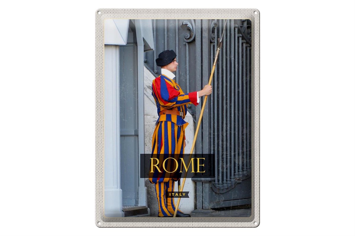 Blechschild Reise 30x40cm Rom Italien Wachmann Trip
