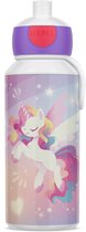 Gourde pop-up Mepal Campus - 400 ml - Fermeture hermétique - Gobelet pour enfant - Unicorn Glow