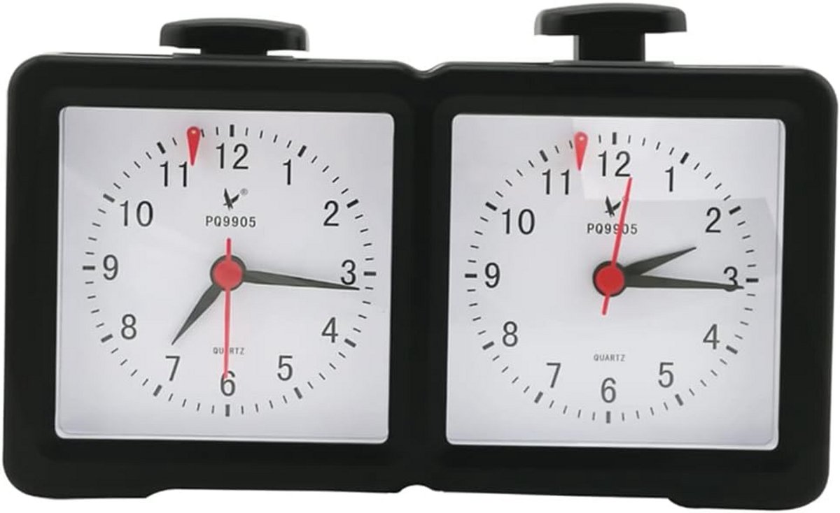 Analoge Schaakklok met Kwarts Timer voor Nauwkeurige Tijdregistratie - Geschikt voor Diverse Schaken - 7,9 inch