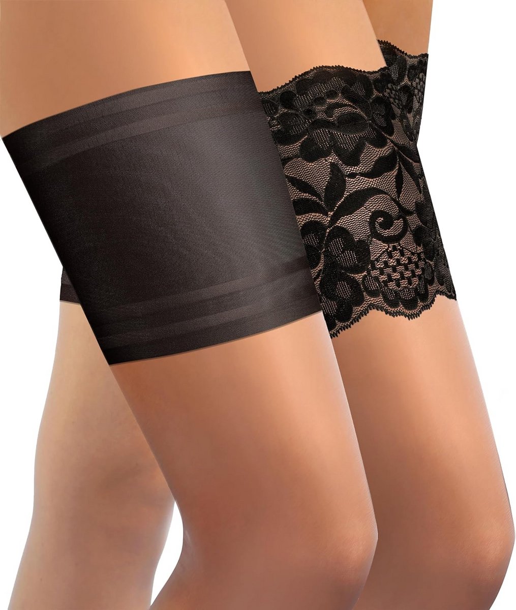2 paar Dijbanden - Anti Schuur Kousen met Siliconen Anti-Slip - Voor Dames