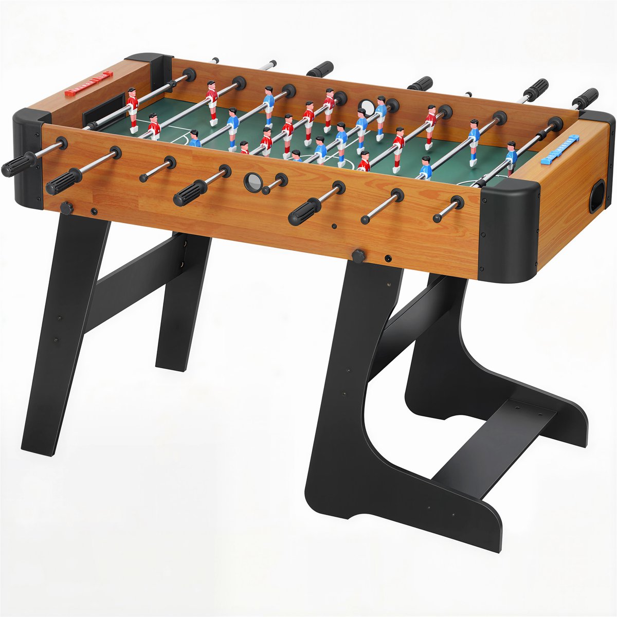 SPORTNOW - Voetbaltafel - MDF, roestvrij staal - 118x107,5x78cm - Bruin