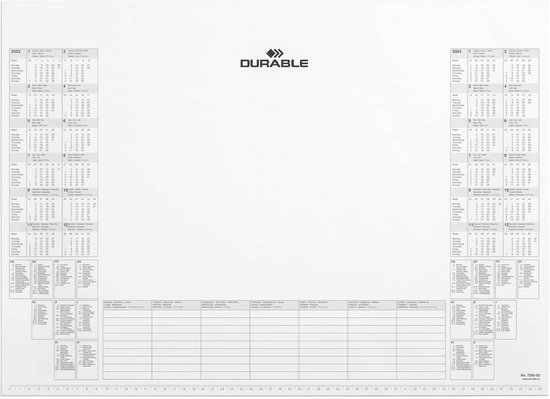 Bureauonderlegger van papier, DIN A2, afscheurblok, design lentebloemen, 25 vellen, notitieonderlegger, met extra kalenderblad (met transp. beschermstrip