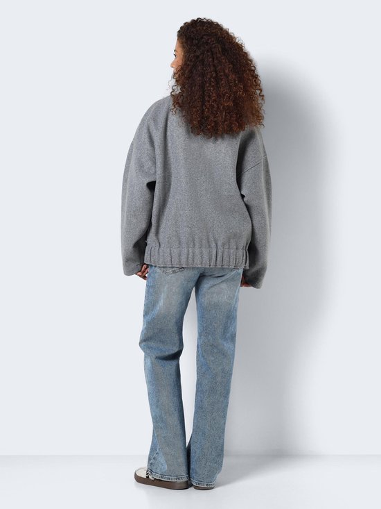 Noisy may Veste Nmhalston L/s Bomber Jacket Wvn Noo 27029328 Gris Clair Mélange Femme Taille - M