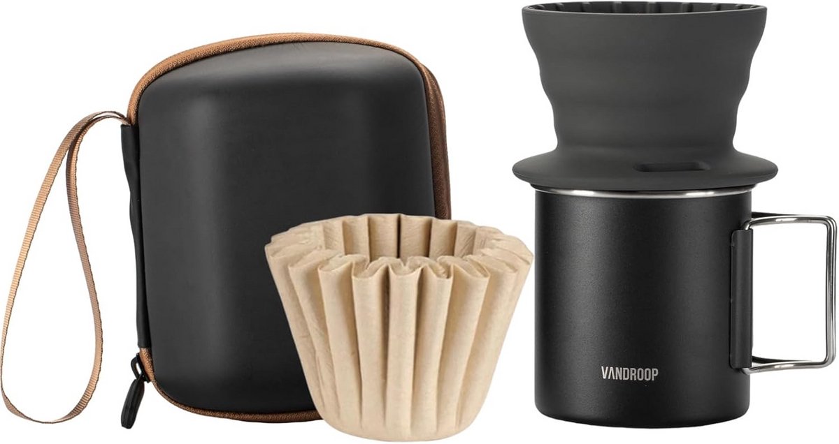 Opvouwbare Siliconen Koffie Dripper - Handmatig Filter Set voor 1-2 Kopjes