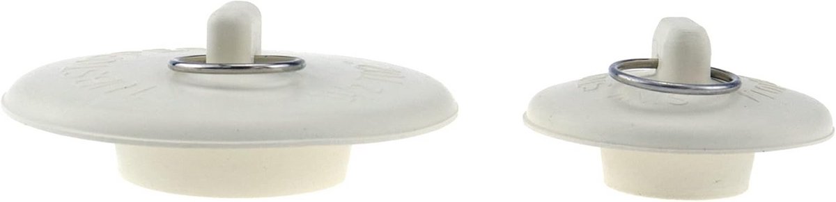 2x Universele Rubberen Gootsteenstopper met Trekring voor Wastafel en Afvoer