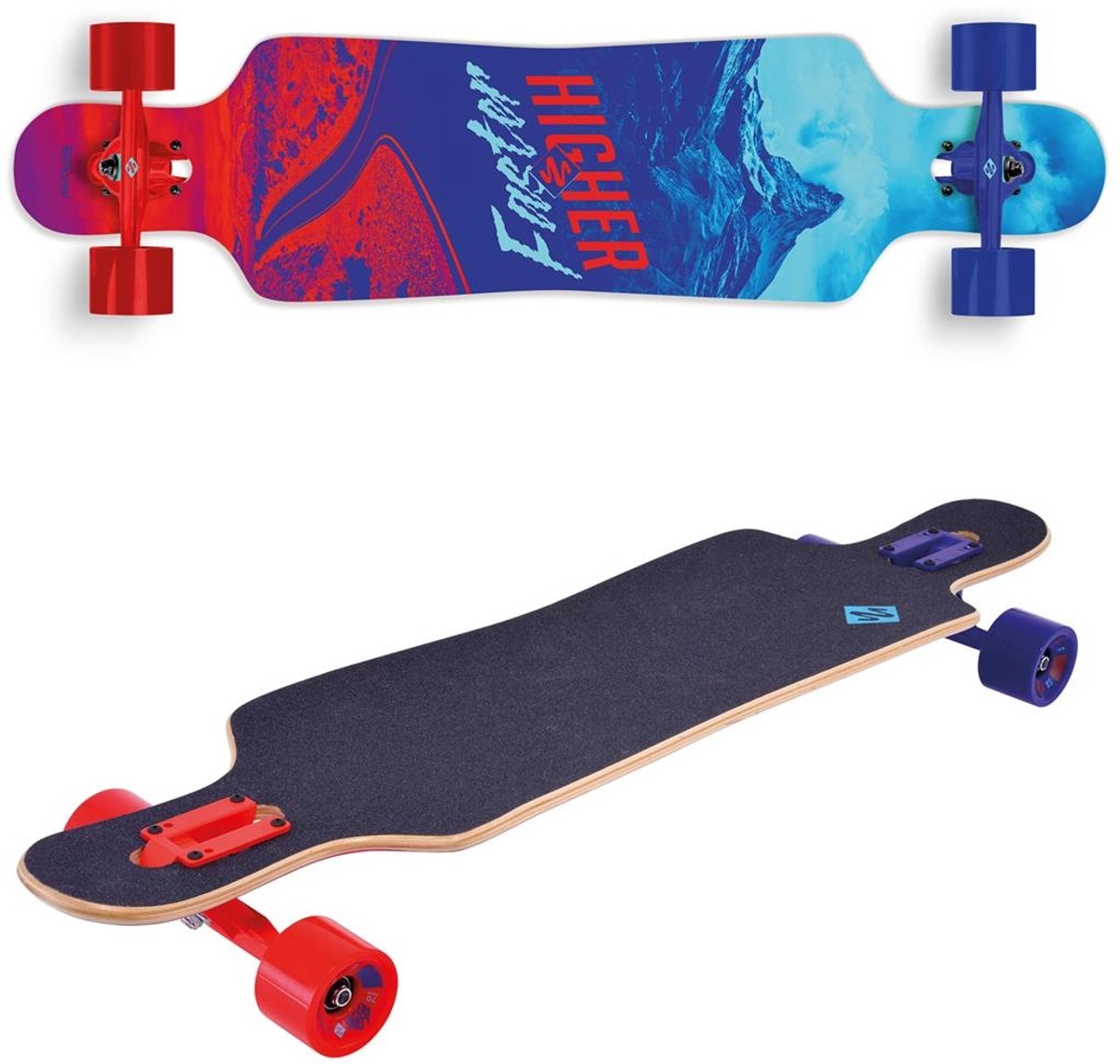 Street Surfing Freeride Longboard 39 inch Higher Faster 99cm Multicolor
