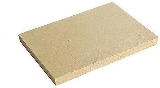 Vermiculiet vuurhaardplaat, vervanging van chamotteplaat, vuurvaste kachelbekleding (4 stuks, 30 mm