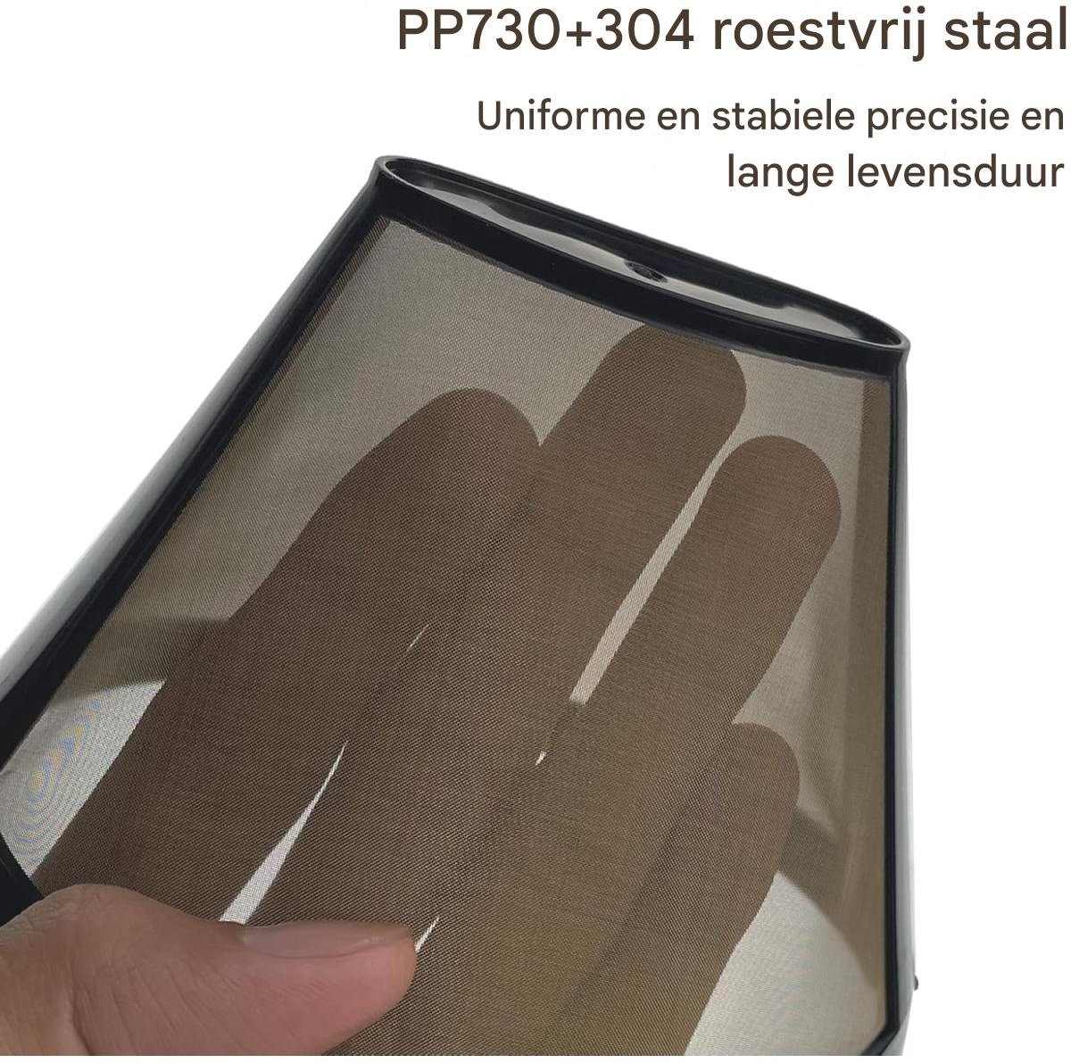 longziming -2*Herbruikbare Koffiefilter van Roestvrijstaal – Fijnmazig RVS Gaas – Duurzaam & Milieuvriendelijk – Geschikt voor Veel Koffiemachines — cadeau in Kookcadeaus - foto 3