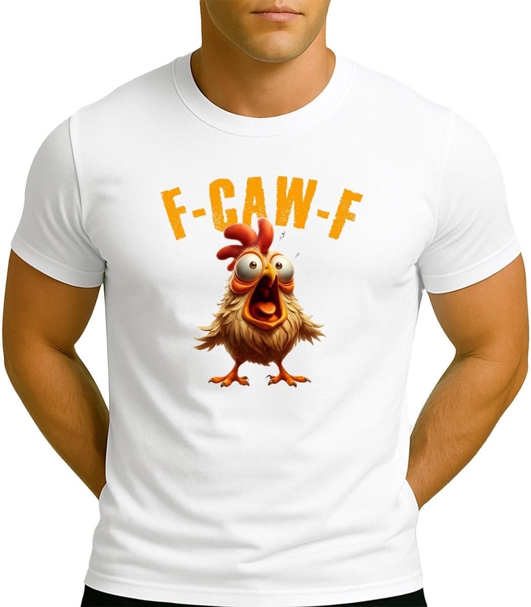 Grappig T-shirt voor Heren met Kraai of Kip Print | 100% Katoen